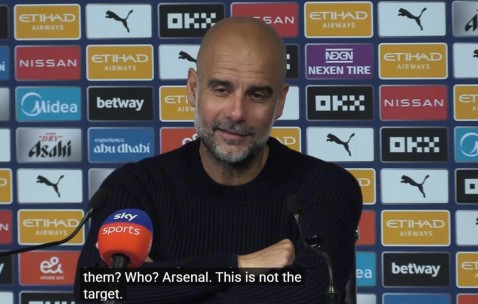 瓜帅低调回应积分追赶：目标不是阿森纳，而是确保欧冠资格+力争足总杯