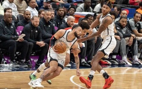 T-马丁20+5+4约翰逊空砍20分 篮网3分胜奇才