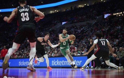 塔图姆30+9+9夏普23分 凯尔特人胜开拓者取5连胜